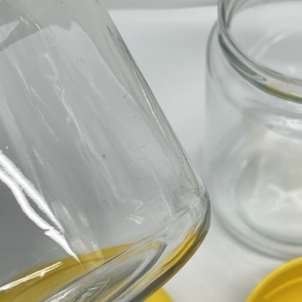 Heller Designs Massimo Vignelli Vintage Yellow Lid Jars Canisters MCM Set Of 3 - Picture 11 of 11